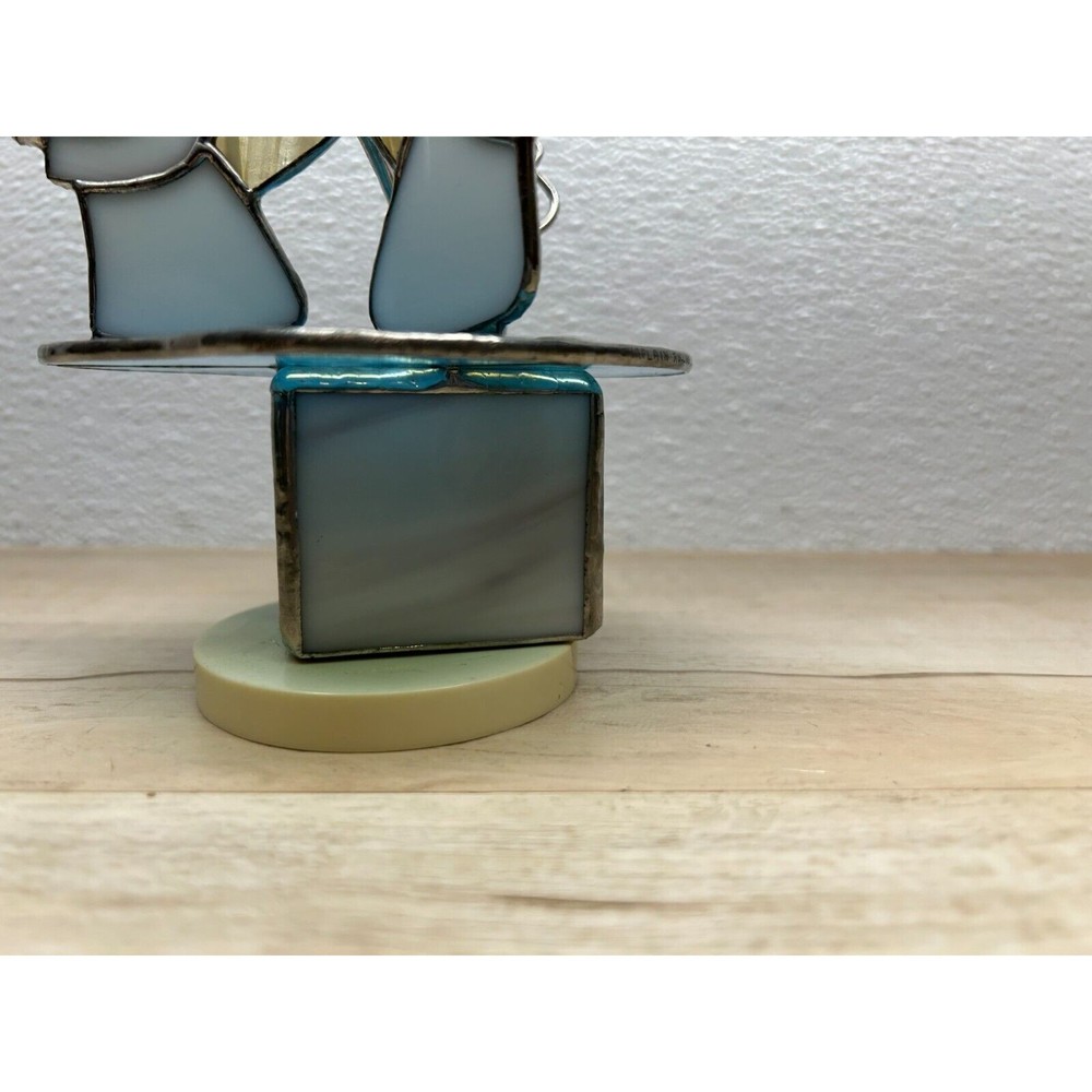 Vtg Christmas Angels Stained Glass Sankyo Japan Music Box Carousel Amazing Grase - Picture 9 of 11